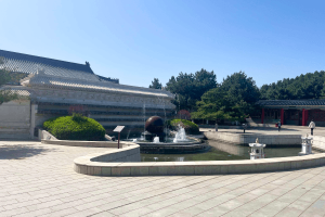遵化东陵乡清东陵万佛园喷泉景观图