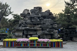 北京市通州区通惠陵园假山景观图