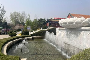 北京市昌平区天寿陵园喷泉景观图
